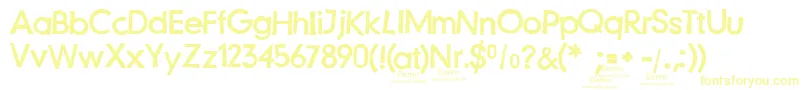 JustanotherstampfontDemo Font – Yellow Fonts on White Background