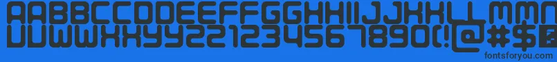 Porque Font – Black Fonts on Blue Background