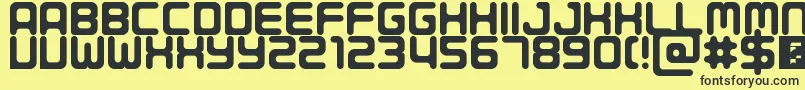 Porque Font – Black Fonts on Yellow Background