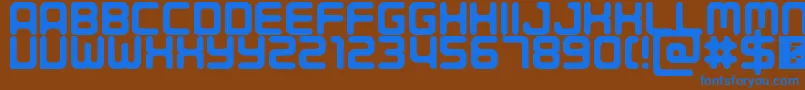 Porque Font – Blue Fonts on Brown Background