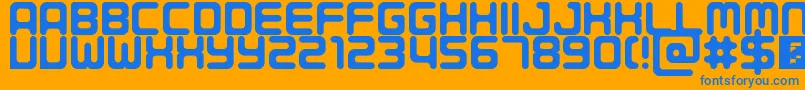 Porque Font – Blue Fonts on Orange Background