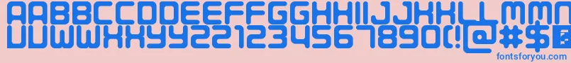 Porque Font – Blue Fonts on Pink Background