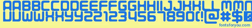 Porque Font – Blue Fonts on Yellow Background