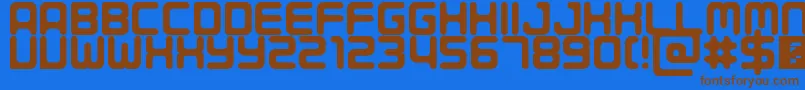Porque Font – Brown Fonts on Blue Background