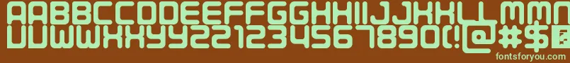 Porque Font – Green Fonts on Brown Background