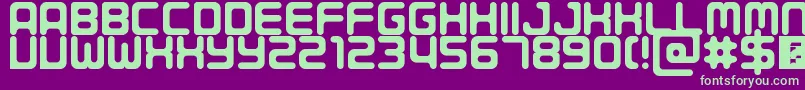 Porque-Schriftart – Grüne Schriften auf violettem Hintergrund