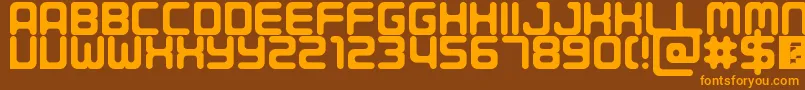Porque Font – Orange Fonts on Brown Background