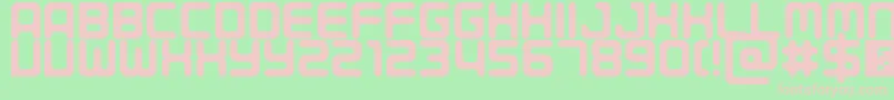 Weitere Informationen zur Porque-Schriftart Porque-Schriftart – Rosa Schriften auf grünem Hintergrund