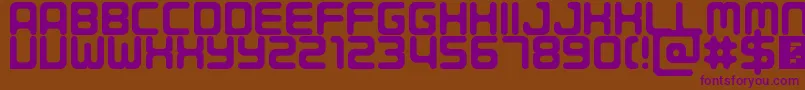 Porque Font – Purple Fonts on Brown Background