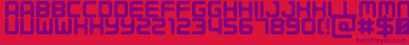 Porque Font – Purple Fonts on Red Background