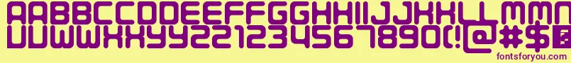 Porque Font – Purple Fonts on Yellow Background