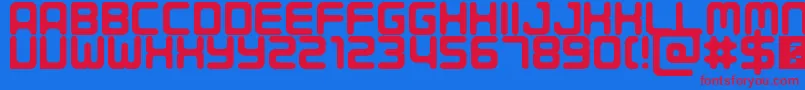 Porque Font – Red Fonts on Blue Background