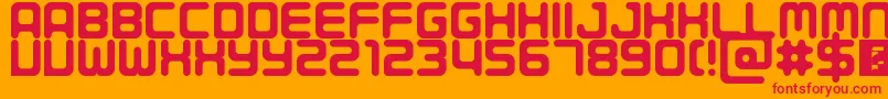 Porque Font – Red Fonts on Orange Background