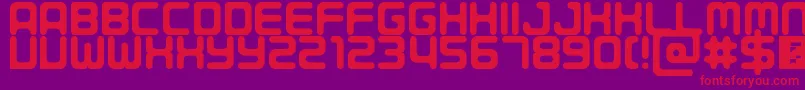 Porque Font – Red Fonts on Purple Background