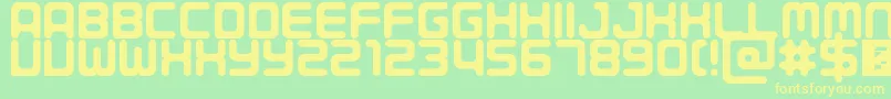 Porque Font – Yellow Fonts on Green Background