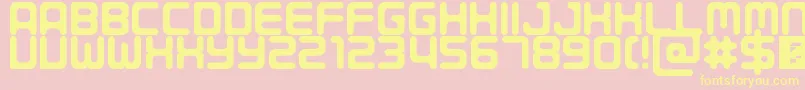 Porque Font – Yellow Fonts on Pink Background