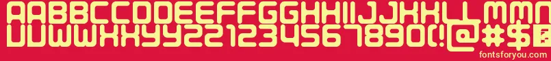 Porque Font – Yellow Fonts on Red Background