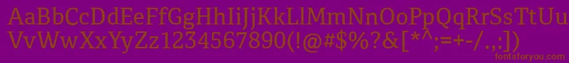 CordaleCorpRegular Font – Brown Fonts on Purple Background