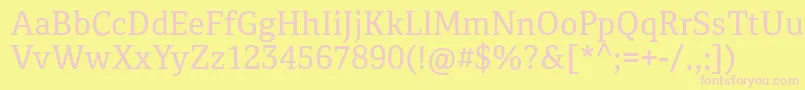 CordaleCorpRegular Font – Pink Fonts on Yellow Background