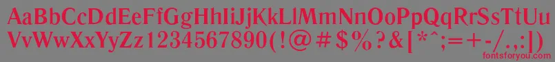 LiteraturnayacBold Font – Red Fonts on Gray Background