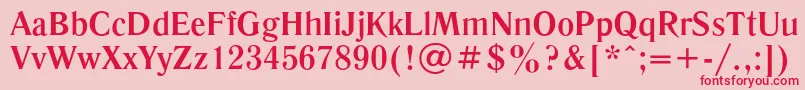 LiteraturnayacBold Font – Red Fonts on Pink Background