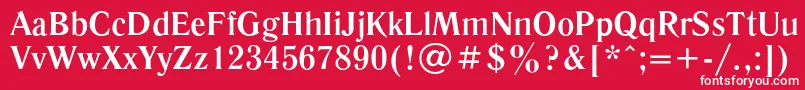 フォントLiteraturnayacBold – 赤い背景に白い文字