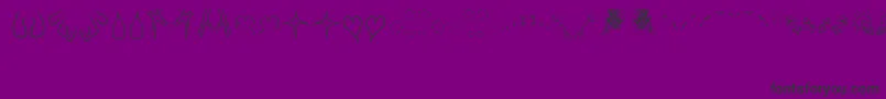 フォントTheManpu – 紫の背景に黒い文字