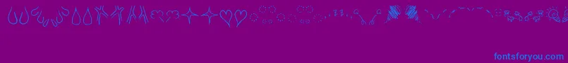 TheManpu Font – Blue Fonts on Purple Background