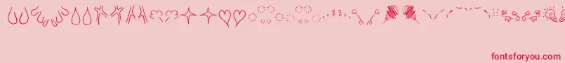 TheManpu Font – Red Fonts on Pink Background