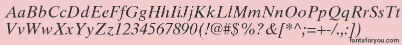TimesTenCeItalic Font – Black Fonts on Pink Background