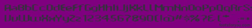 フォントAmosisTechnik – 紫の背景に黒い文字