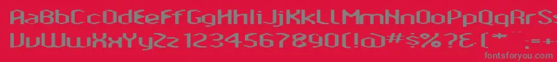 AmosisTechnik Font – Gray Fonts on Red Background