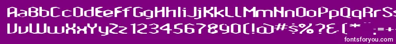 フォントAmosisTechnik – 紫の背景に白い文字