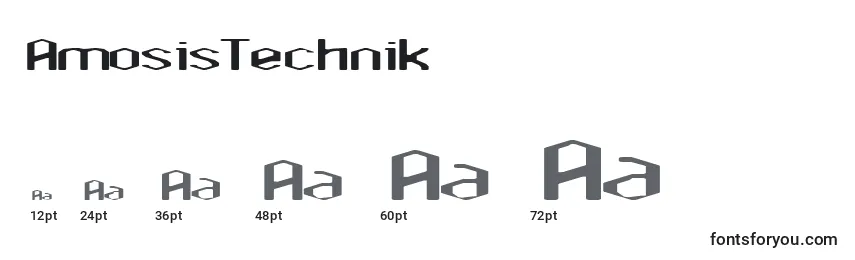 AmosisTechnik Font Sizes