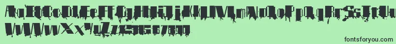 Map Font – Black Fonts on Green Background