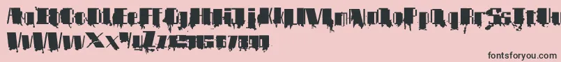 Map Font – Black Fonts on Pink Background