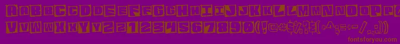 Fonte GraphicattitudeMono – fontes marrons em um fundo roxo