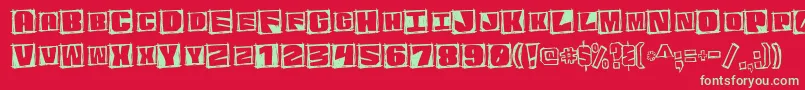 GraphicattitudeMono Font – Green Fonts on Red Background
