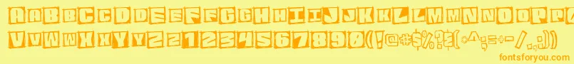 GraphicattitudeMono Font – Orange Fonts on Yellow Background