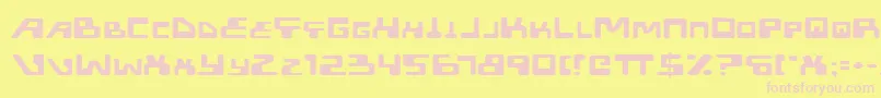 XpedExpanded Font – Pink Fonts on Yellow Background