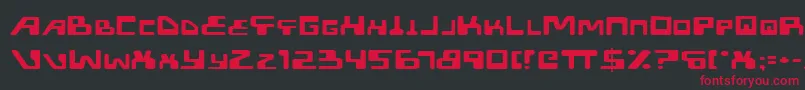 XpedExpanded Font – Red Fonts on Black Background
