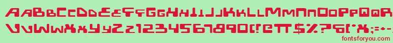 XpedExpanded Font – Red Fonts on Green Background