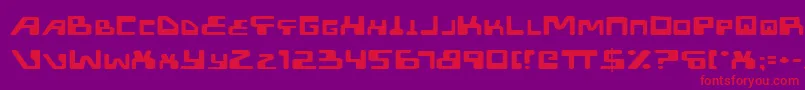 XpedExpanded Font – Red Fonts on Purple Background