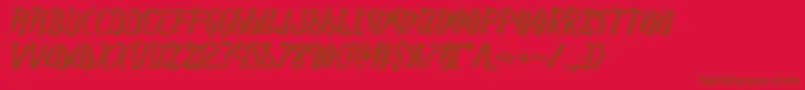 Подробнее о шрифте XiphosCounterRotated Шрифт XiphosCounterRotated – коричневые шрифты на красном фоне