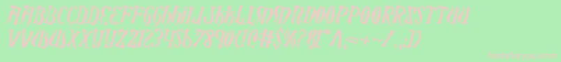 XiphosCounterRotated Font – Pink Fonts on Green Background