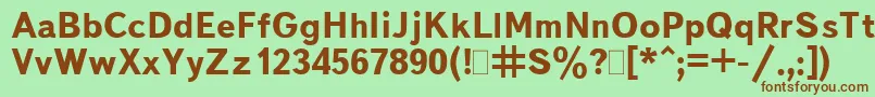 BukvarnayaBold.001.001 Font – Brown Fonts on Green Background