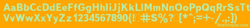 BukvarnayaBold.001.001 Font – Green Fonts on Orange Background