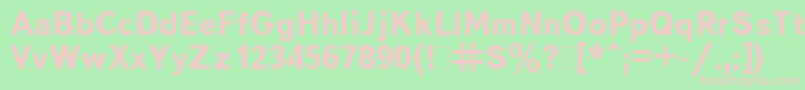 BukvarnayaBold.001.001 Font – Pink Fonts on Green Background