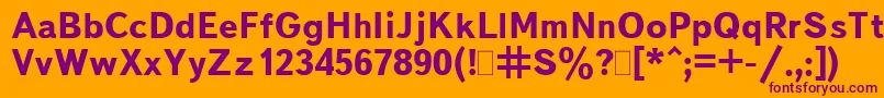 BukvarnayaBold.001.001 Font – Purple Fonts on Orange Background