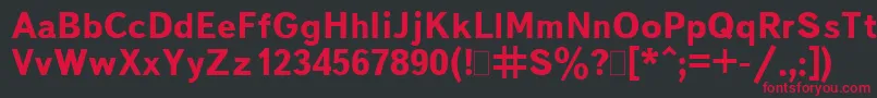 BukvarnayaBold.001.001 Font – Red Fonts on Black Background